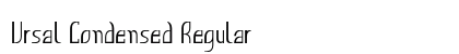 Ursal Condensed Regular Preview