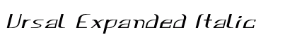 Ursal Expanded Italic Preview