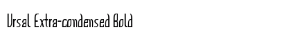 Ursal Extra-condensed Bold Preview