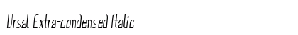 Ursal Extra-condensed Italic Preview
