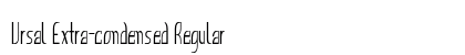 Ursal Extra-condensed Regular Preview
