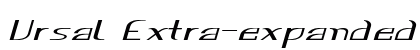 Ursal Extra-expanded Italic preview
