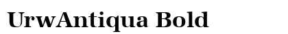 UrwAntiqua Bold preview
