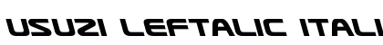 Usuzi Leftalic Italic preview