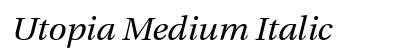Utopia Medium Italic Preview