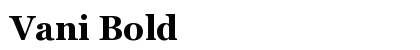 Vani Bold preview