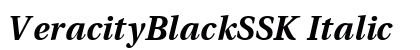 VeracityBlackSSK Italic Preview
