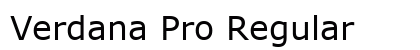 Verdana Pro Regular preview