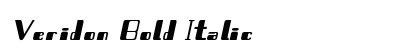 Veridon Bold Italic Preview