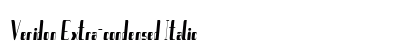 Veridon Extra-condensed Italic Preview