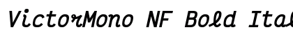 VictorMono NF Bold Italic preview