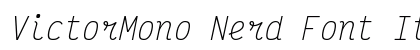 VictorMono Nerd Font Italic preview