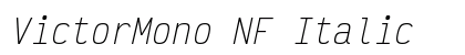 VictorMono NF Italic preview