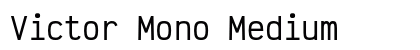 Victor Mono Medium preview