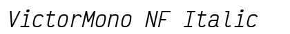 VictorMono NF Italic preview