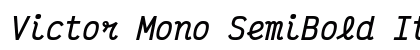Victor Mono SemiBold Italic Preview