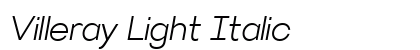 Villeray Light Italic Preview