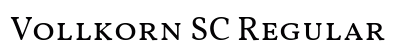 Vollkorn SC Regular preview