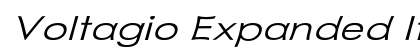 Voltagio Expanded Italic Preview