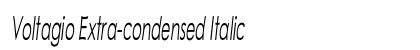 Voltagio Extra-condensed Italic Preview