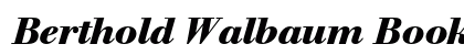 Berthold Walbaum Book Bold Italic Preview
