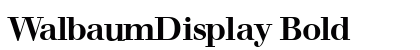 WalbaumDisplay Bold preview