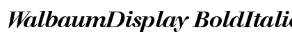 WalbaumDisplay BoldItalic Preview