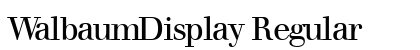 WalbaumDisplay Regular Preview