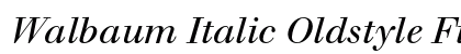 Walbaum Italic Oldstyle Figures preview