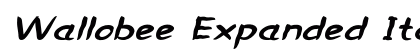 Wallobee Expanded Italic Preview