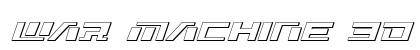 War Machine 3D Italic preview