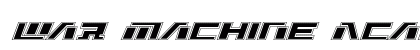 War Machine Academy Italic preview