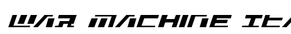 War Machine Italic preview