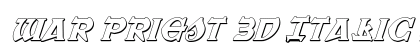 War Priest 3D Italic Italic preview