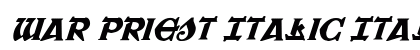 War Priest Italic Italic preview
