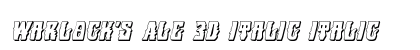 Warlock's Ale 3D Italic Italic preview