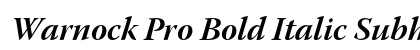 Warnock Pro Bold Italic Subhead Preview