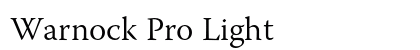 Warnock Pro Light Preview