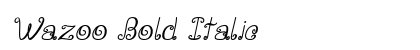 Wazoo Bold Italic Preview