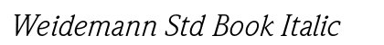 Weidemann Std Book Italic preview