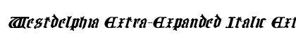 Westdelphia Extra-Expanded Italic Extra-Expanded Italic preview