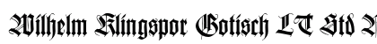 Wilhelm Klingspor Gotisch LT Std Roman preview