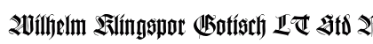 Wilhelm Klingspor Gotisch LT Std Roman preview