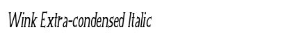 Wink Extra-condensed Italic Preview