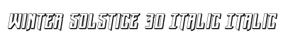 Winter Solstice 3D Italic Italic preview