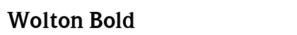 Wolton Bold preview