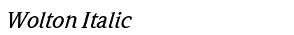 Wolton Italic Preview