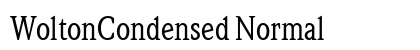WoltonCondensed Normal Preview