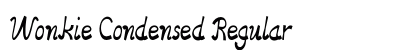Wonkie Condensed Regular Preview