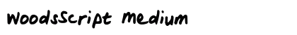 WoodsScript Medium preview